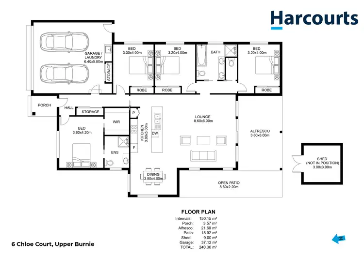 Floorplan of Homely house listing, 6 Chloe Court, Upper Burnie TAS 7320