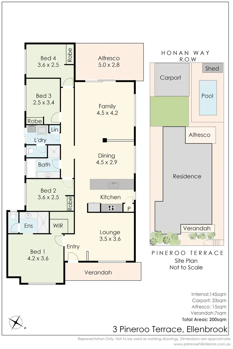 Floorplan of Homely house listing, 3 Pineroo Terrace, Ellenbrook WA 6069
