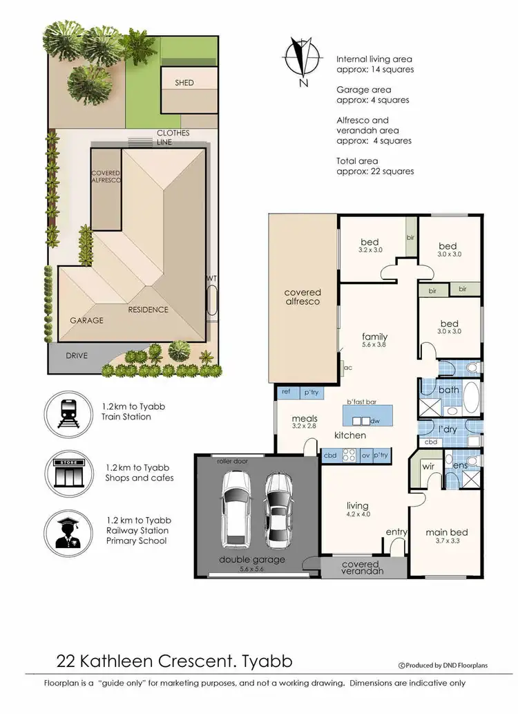 Floorplan of Homely house listing, 22 Kathleen Crescent, Tyabb VIC 3913