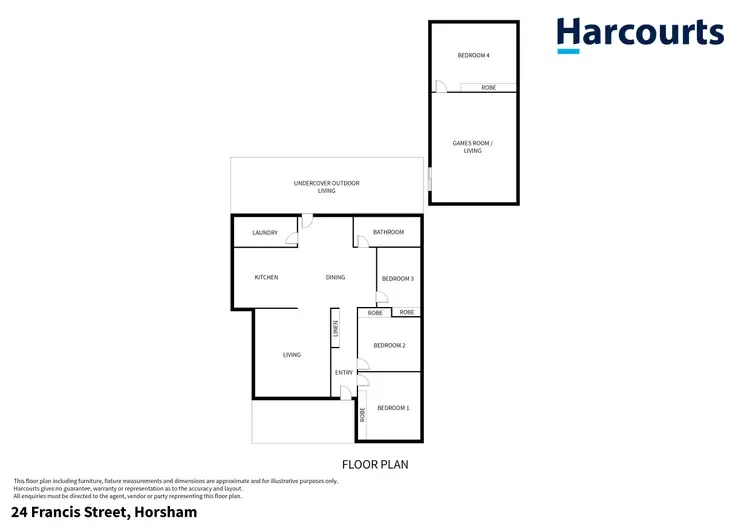 Floorplan of Homely house listing, 24 Francis Street, Horsham VIC 3400