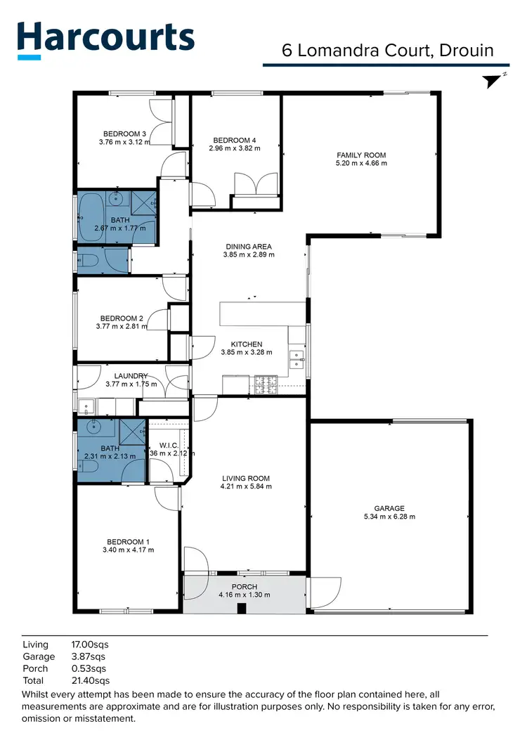 Floorplan of Homely house listing, 6 Lomandra Court, Drouin VIC 3818