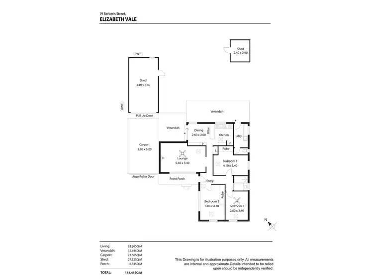 Floorplan of Homely house listing, 19 Berberis Street, Elizabeth Vale SA 5112