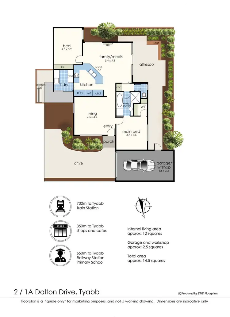 Floorplan of Homely house listing, 2/1A Dalton Drive, Tyabb VIC 3913