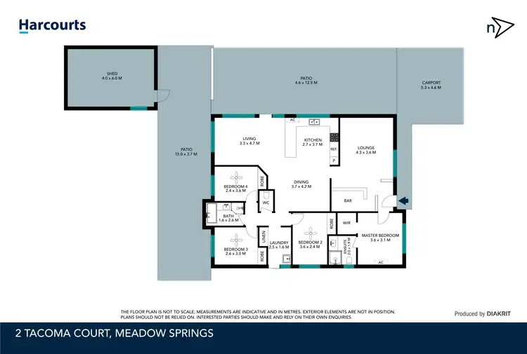 Floorplan of Homely house listing, 2 Tocoma Court, Meadow Springs WA 6210
