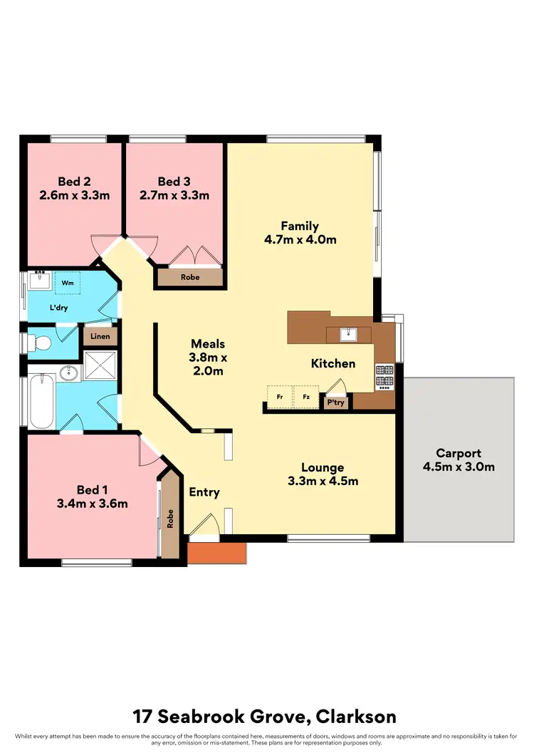 Floorplan of Homely house listing, 17 Seabrook Grove, Clarkson WA 6030