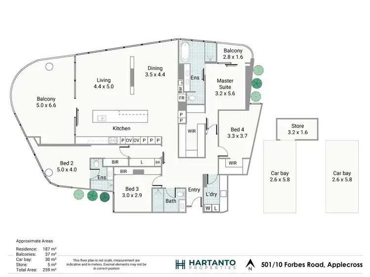 Floorplan of Homely apartment listing, 501/10 Forbes Road, Applecross WA 6153