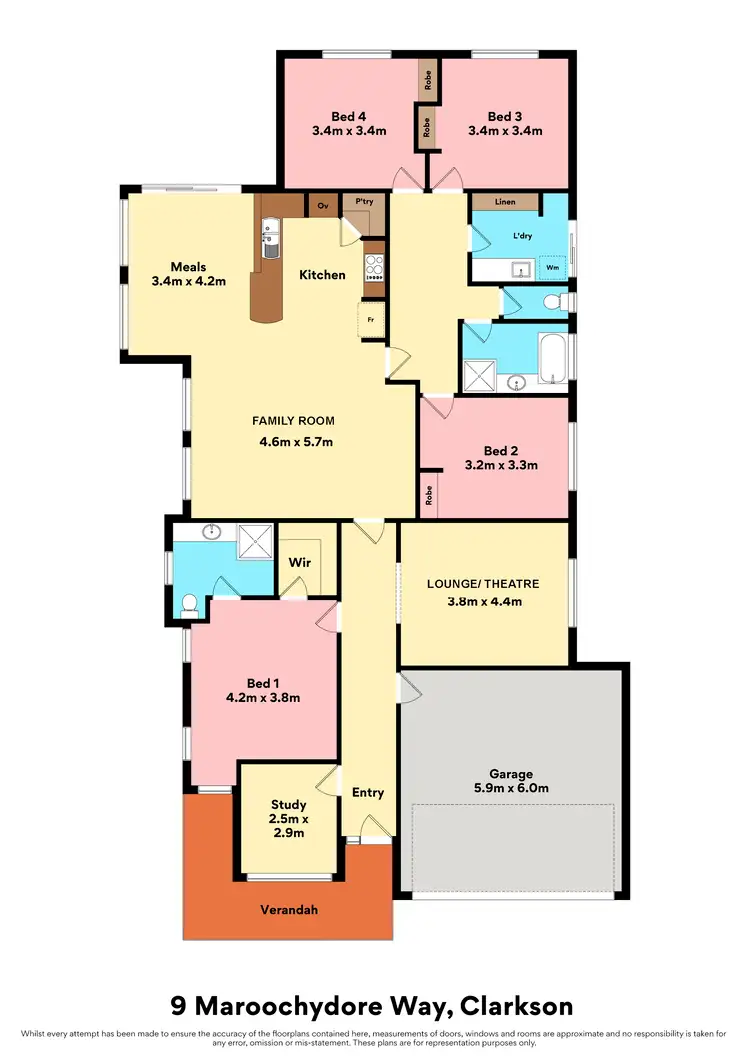 Floorplan of Homely house listing, 9 Maroochydore Way, Clarkson WA 6030