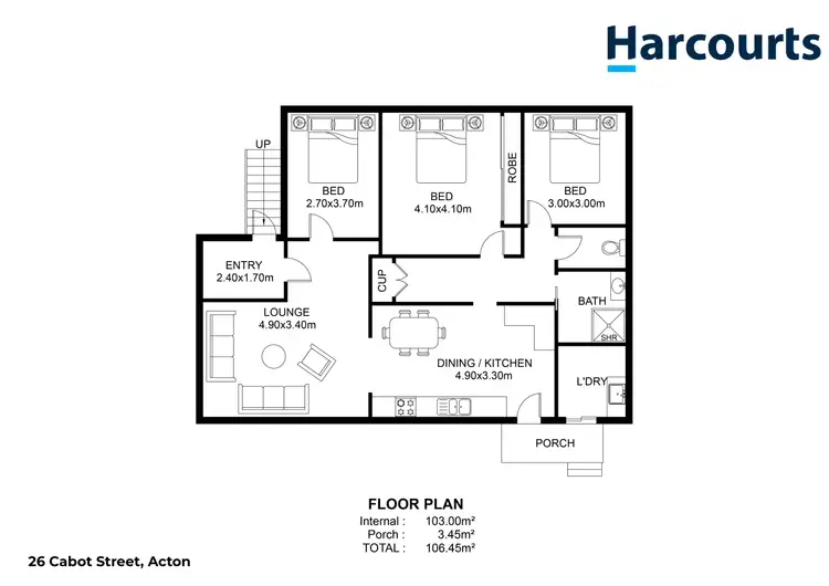 Floorplan of Homely house listing, 26 Cabot Street, Acton TAS 7320