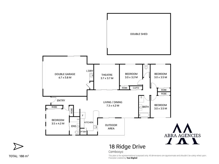 Floorplan of Homely house listing, 18 Ridge Drive, Cambooya QLD 4358