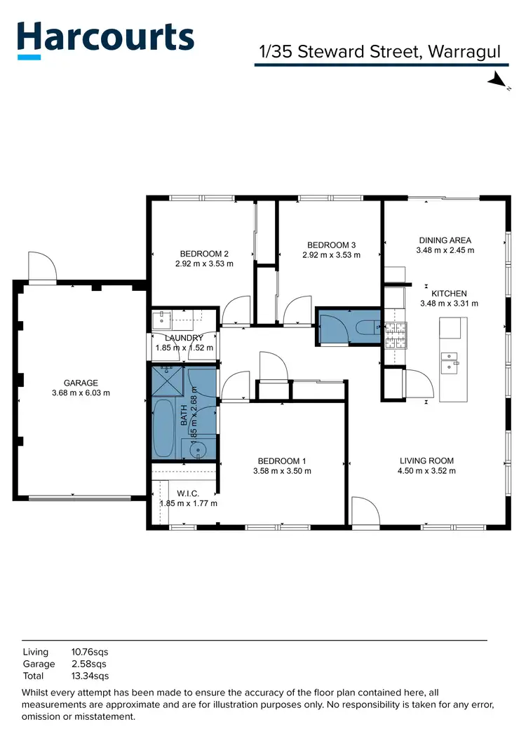 Floorplan of Homely unit listing, 1/35 Steward Street, Warragul VIC 3820