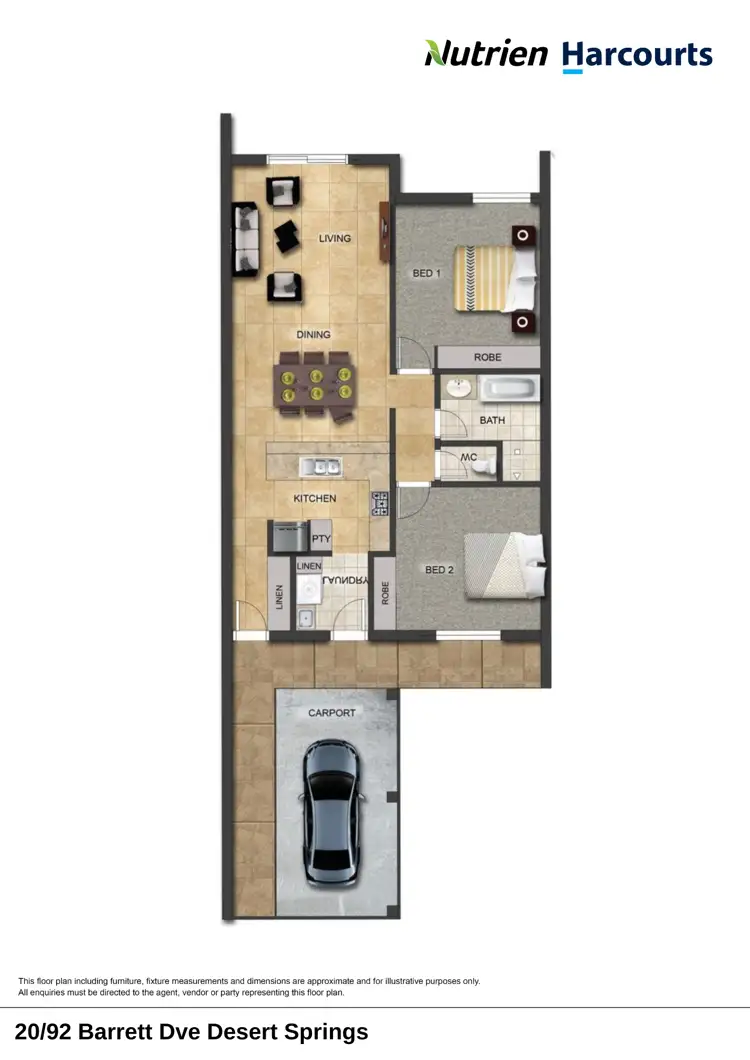 Floorplan of Homely unit listing, 20/92 Barrett Drive, Desert Springs NT 870