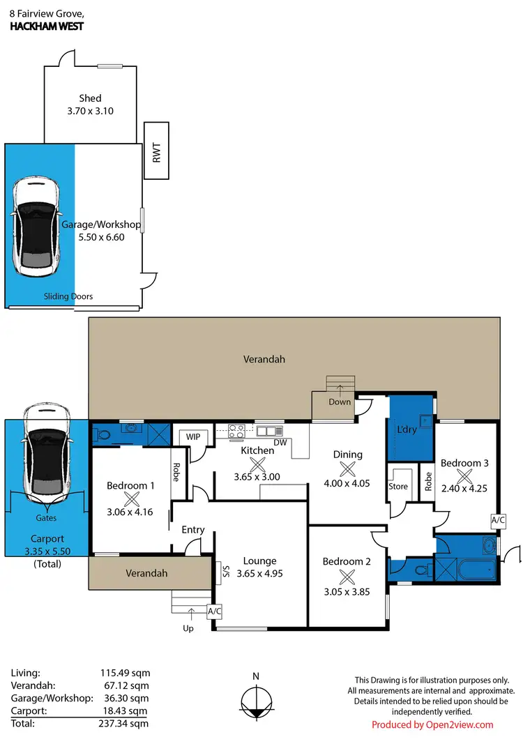 Floorplan of Homely house listing, 8 Fairview Grove, Hackham West SA 5163