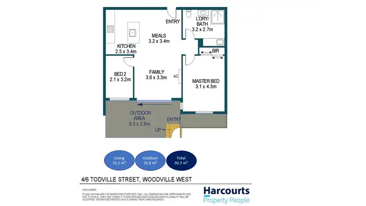Floorplan of Homely house listing, 4/6 Todville Street, Woodville West SA 5011