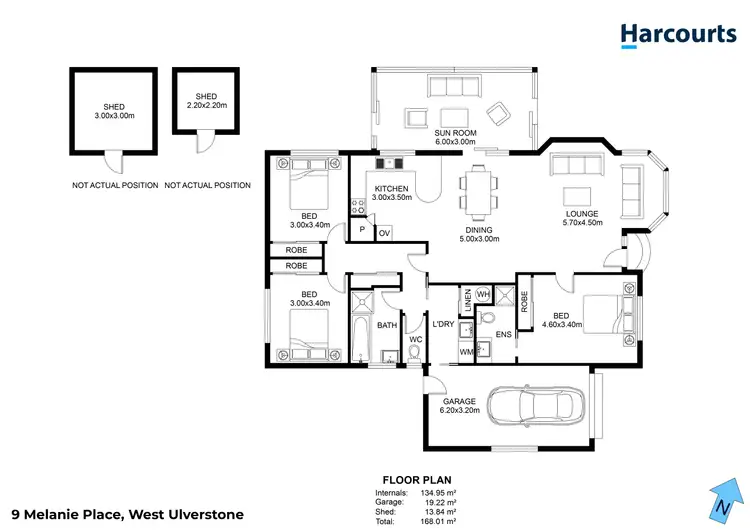 Floorplan of Homely house listing, 9 Melanie Place, West Ulverstone TAS 7315