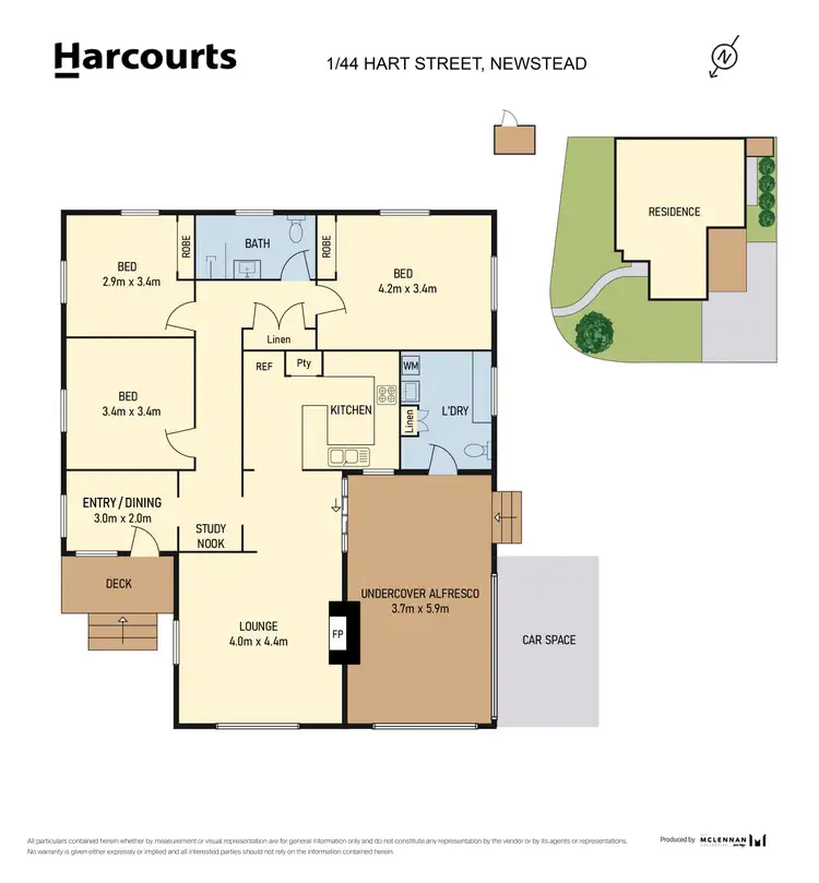 Floorplan of Homely house listing, 1/44 Hart Street, Newstead TAS 7250
