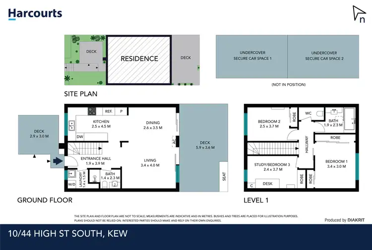 Floorplan of Homely townhouse listing, 10/44 High Street South, Kew VIC 3101