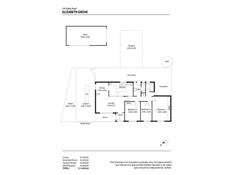 Floorplan of Homely house listing, 154 Ridley Road, Elizabeth Grove SA 5112