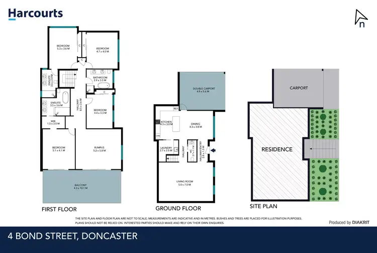 Floorplan of Homely townhouse listing, 4 Bond Street, Doncaster VIC 3108