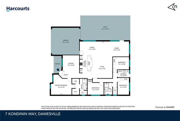 Floorplan of Homely house listing, 7 Kondinin Way, Dawesville WA 6211