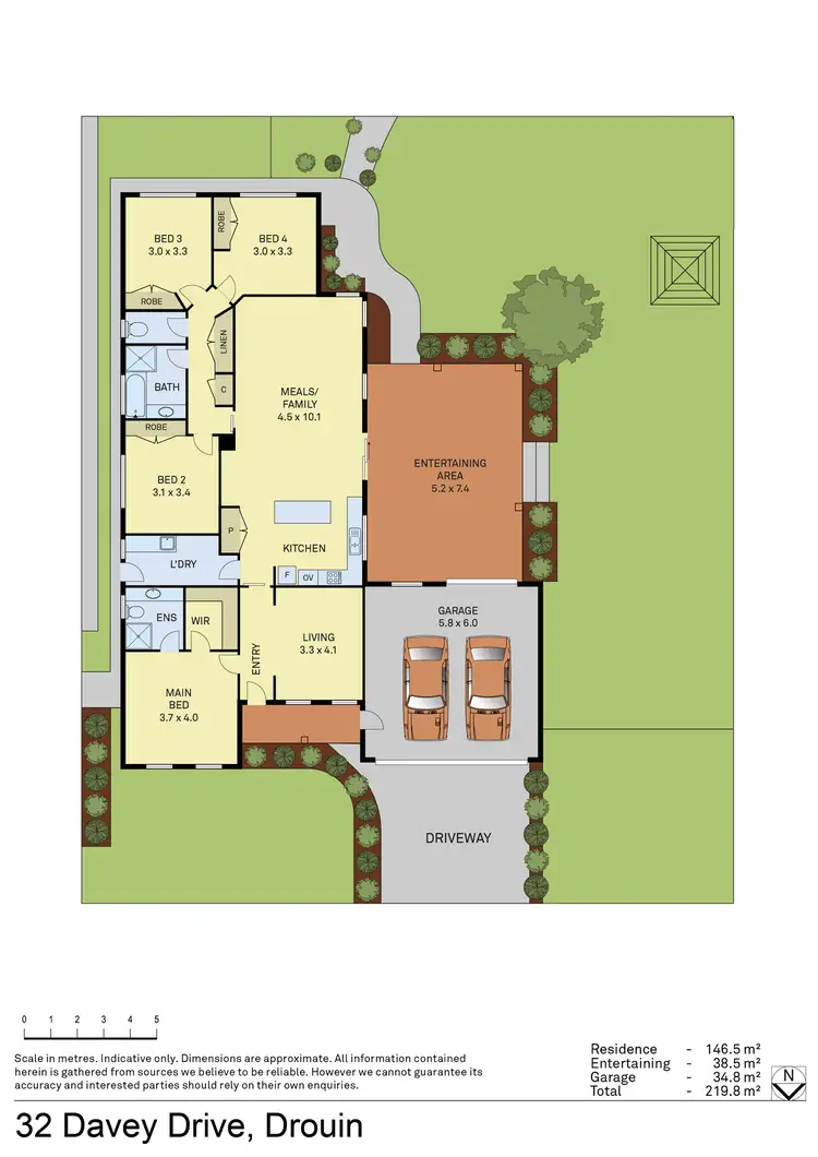 Floorplan of Homely house listing, 32 Davey Drive, Drouin VIC 3818