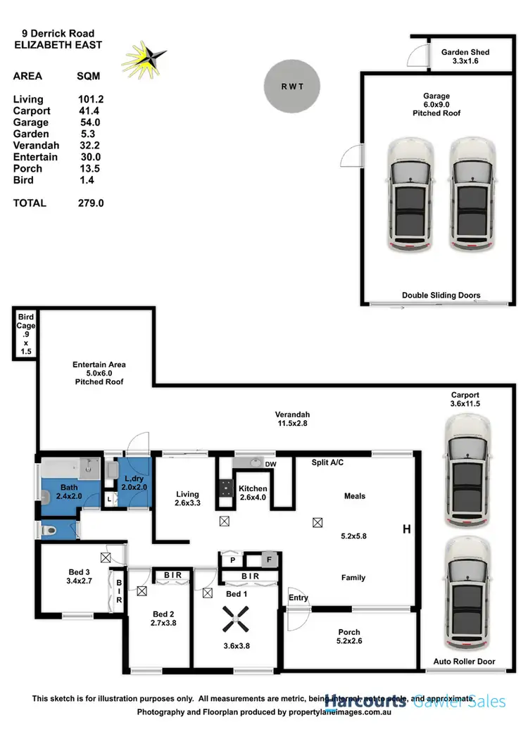 Floorplan of Homely house listing, 9 Derrick Road, Elizabeth East SA 5112
