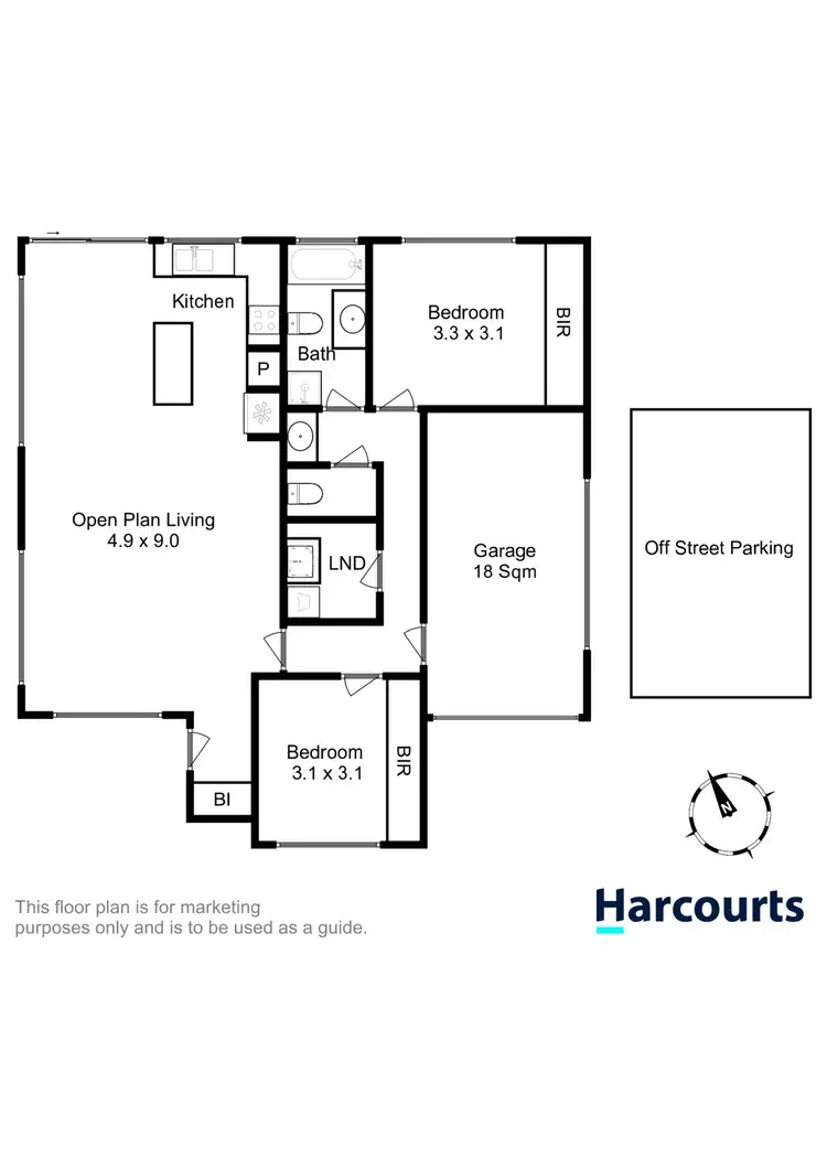 Floorplan of Homely unit listing, 3/47 Oakdowns Parade, Oakdowns TAS 7019