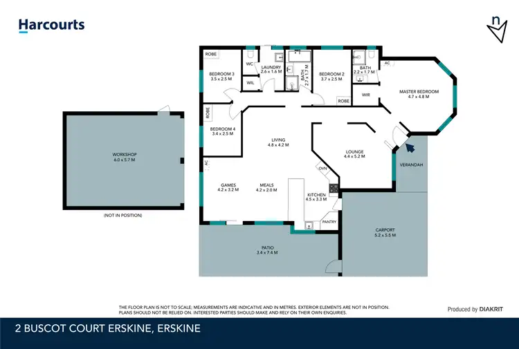 Floorplan of Homely house listing, 2 Buscot Court, Erskine WA 6210