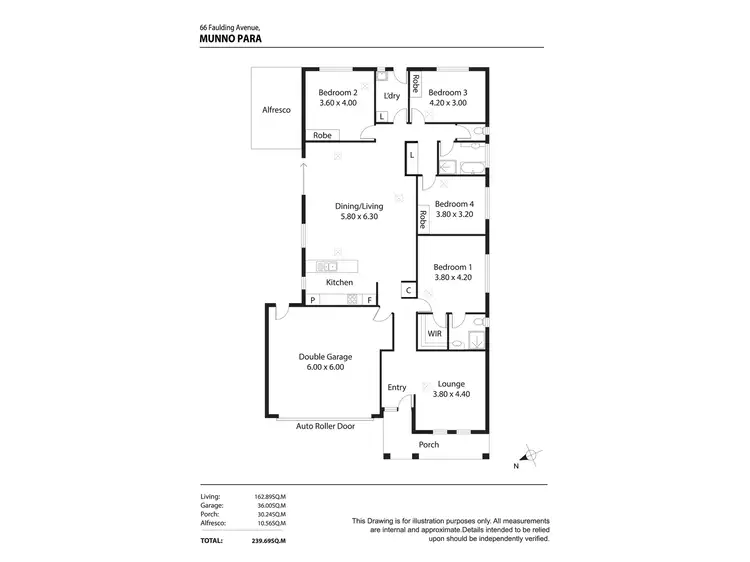 Floorplan of Homely house listing, 66 Faulding Avenue, Munno Para SA 5115