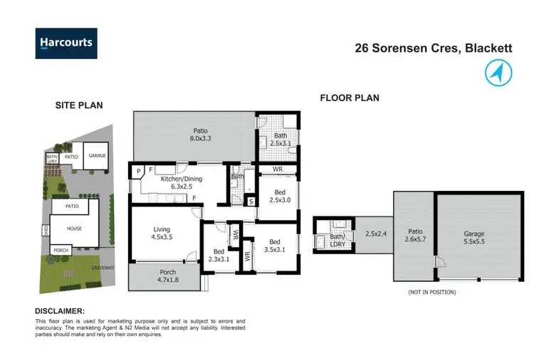 Floorplan of Homely house listing, 26 Sorensen Crescent, Blackett NSW 2770