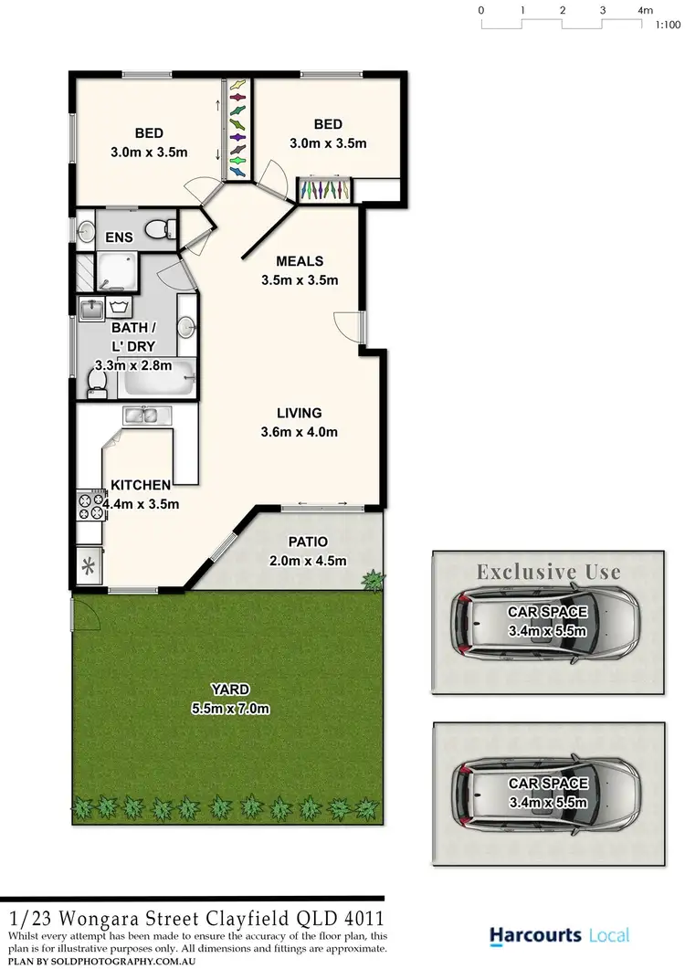 Floorplan of Homely unit listing, 1/23 Wongara Street, Clayfield QLD 4011