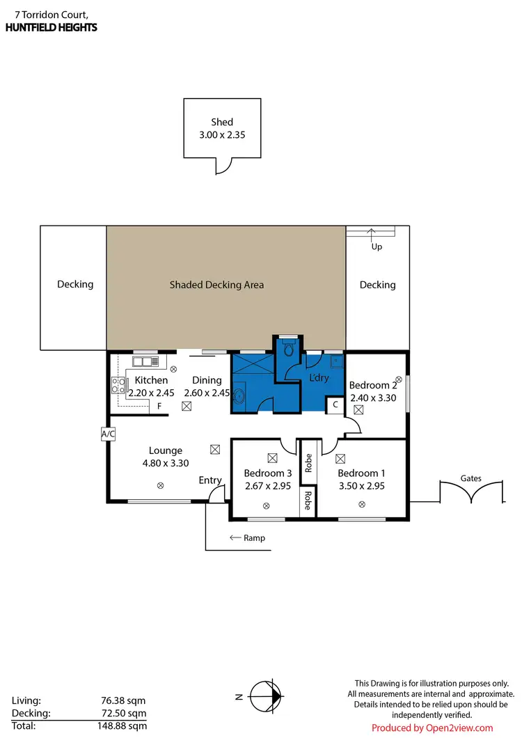 Floorplan of Homely house listing, 7 Torridon Court, Huntfield Heights SA 5163