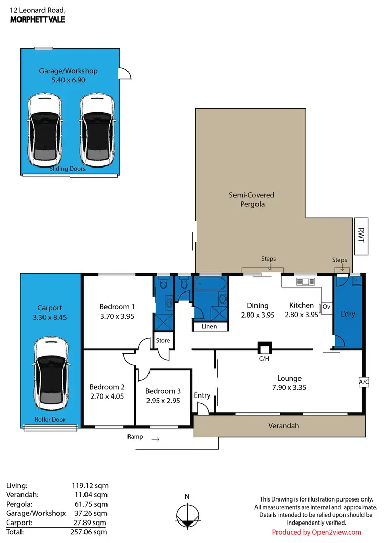 Floorplan of Homely house listing, 12 Leonard Road, Morphett Vale SA 5162