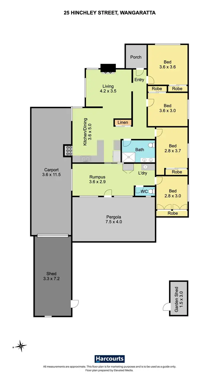 Floorplan of Homely house listing, 25 Hinchley Street, Wangaratta VIC 3677