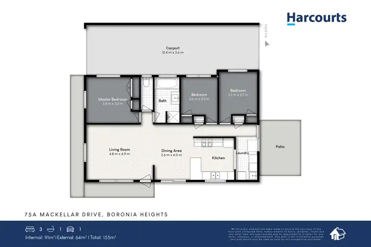 Floorplan of Homely house listing, 75 Mackellar Drive, Boronia Heights QLD 4124