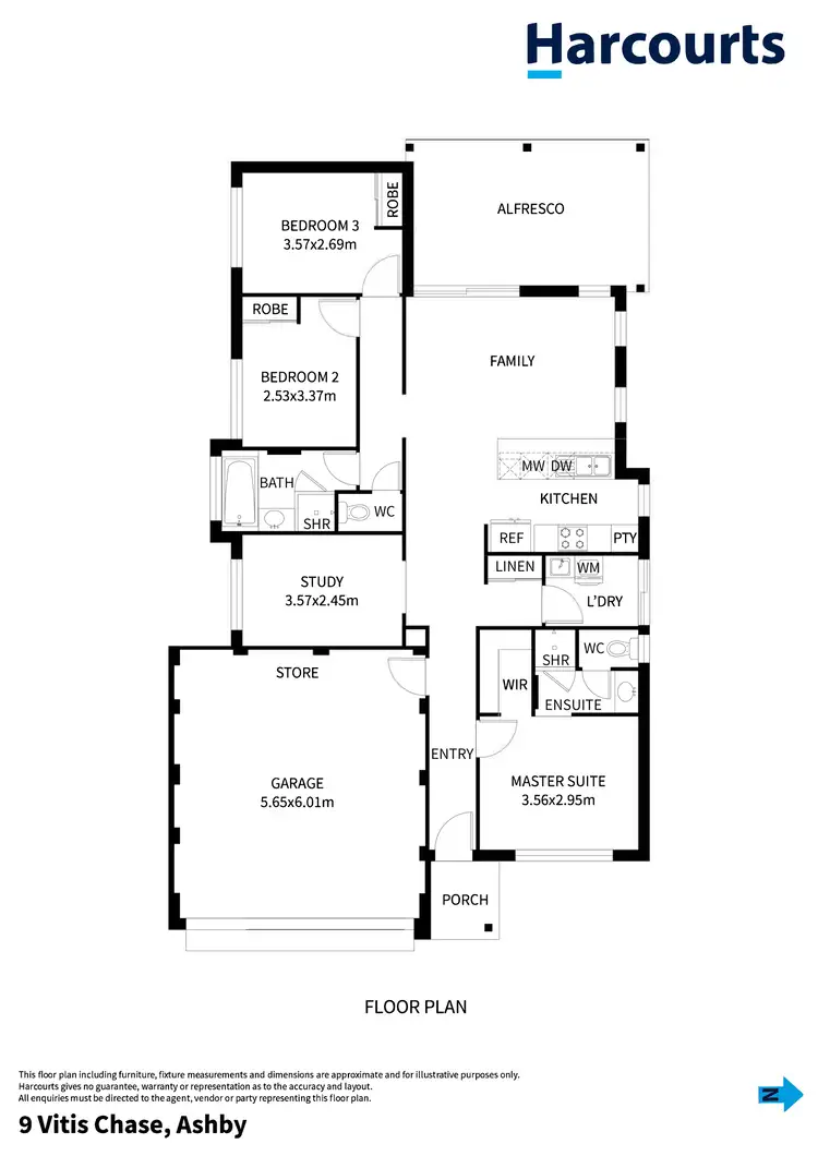 Floorplan of Homely house listing, 9 Vitis Chase, Ashby WA 6065