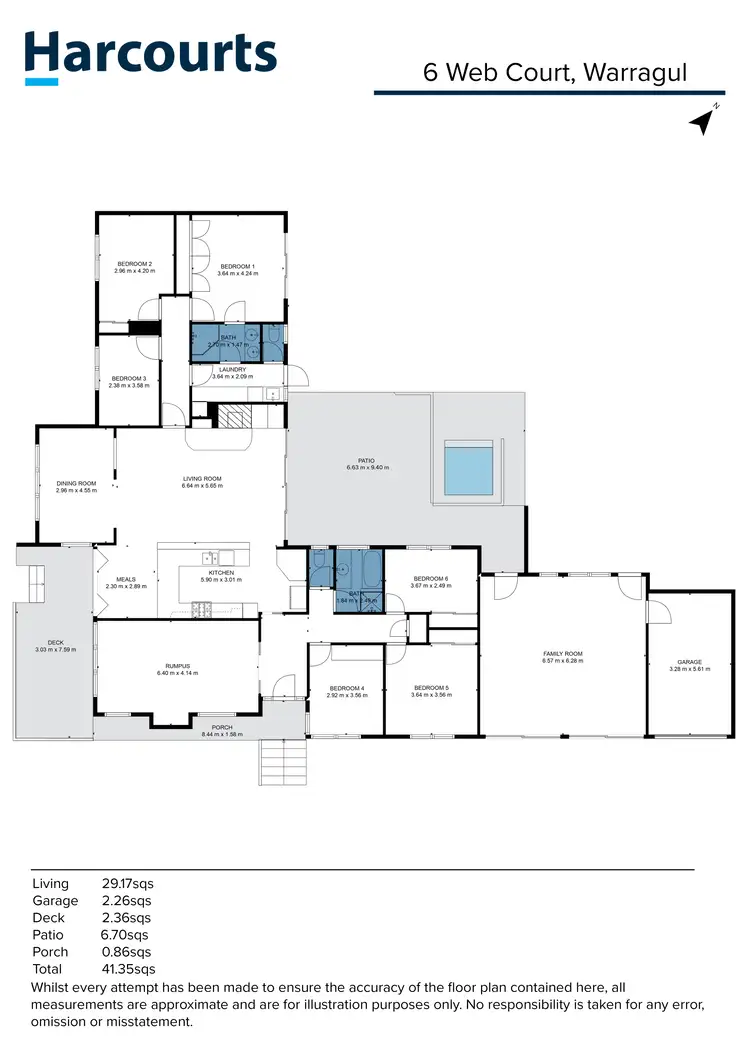Floorplan of Homely house listing, 6 Web Court, Warragul VIC 3820
