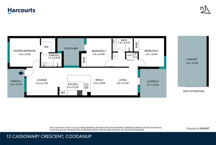 Floorplan of Homely house listing, 12 Cassowary Crescent, Coodanup WA 6210