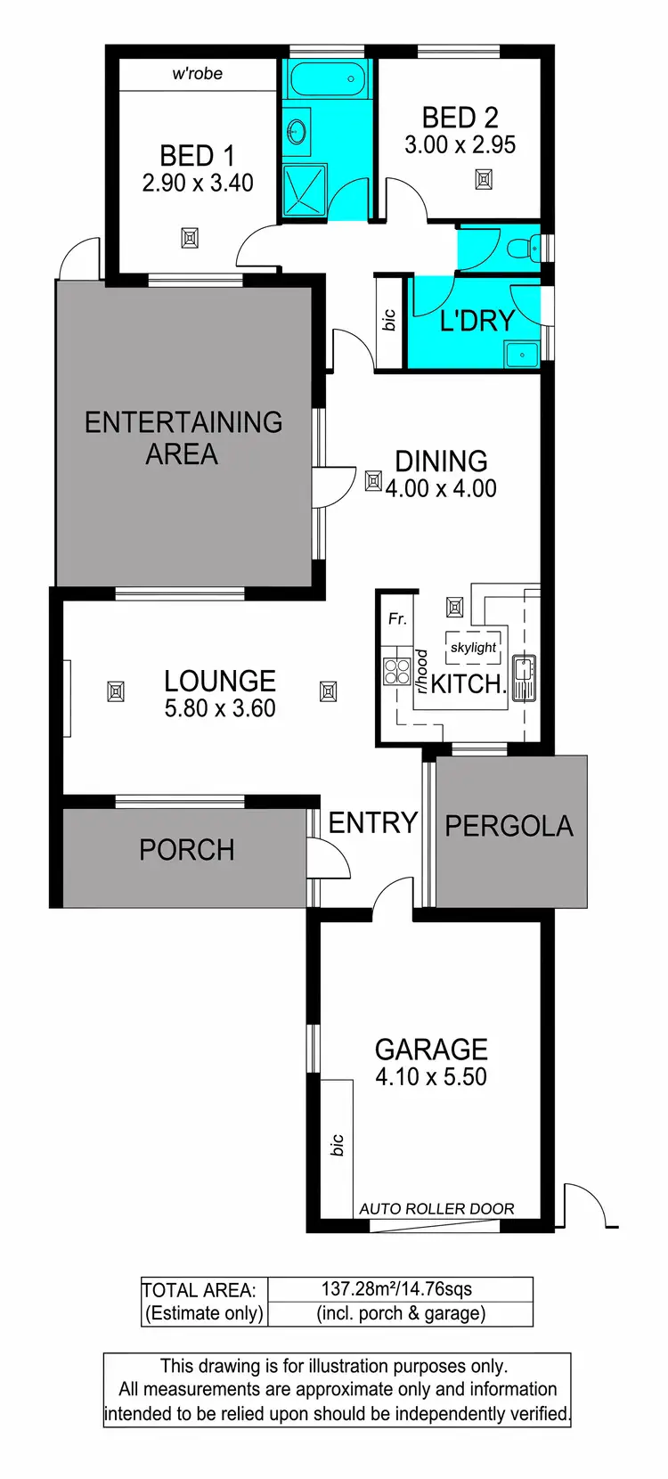 Floorplan of Homely house listing, 1/12 Cocos Grove, West Lakes SA 5021