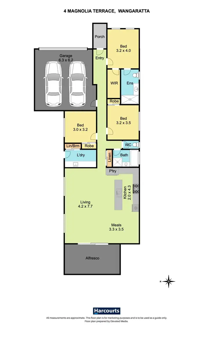 Floorplan of Homely house listing, 4 Magnolia Terrace, Wangaratta VIC 3677