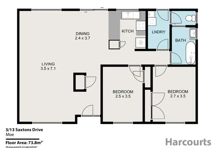 Floorplan of Homely unit listing, 3/13 Saxtons Drive, Moe VIC 3825