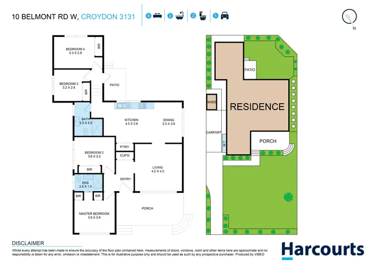 Floorplan of Homely house listing, 10 Belmont Road West, Croydon South VIC 3136