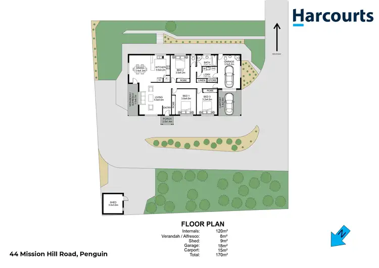 Floorplan of Homely house listing, 44 Mission Hill Road, Penguin TAS 7316