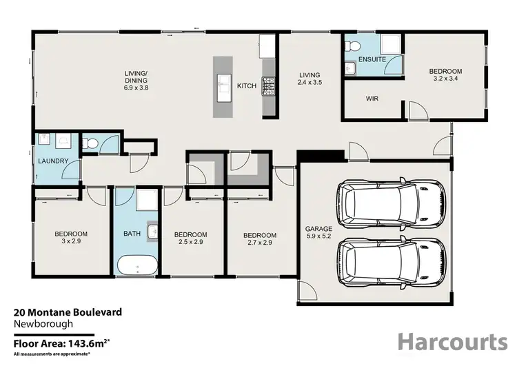 Floorplan of Homely house listing, 20 Montane Boulevard, Newborough VIC 3825