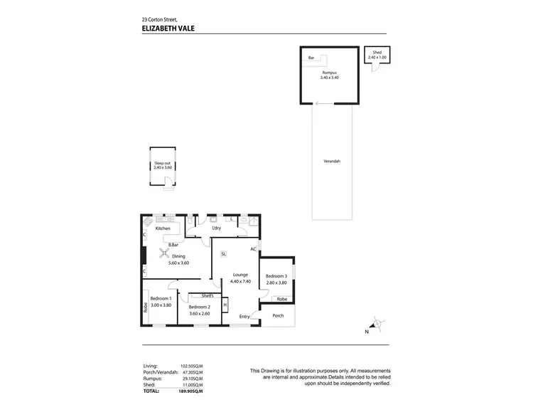 Floorplan of Homely house listing, 23 Corton Street, Elizabeth Vale SA 5112