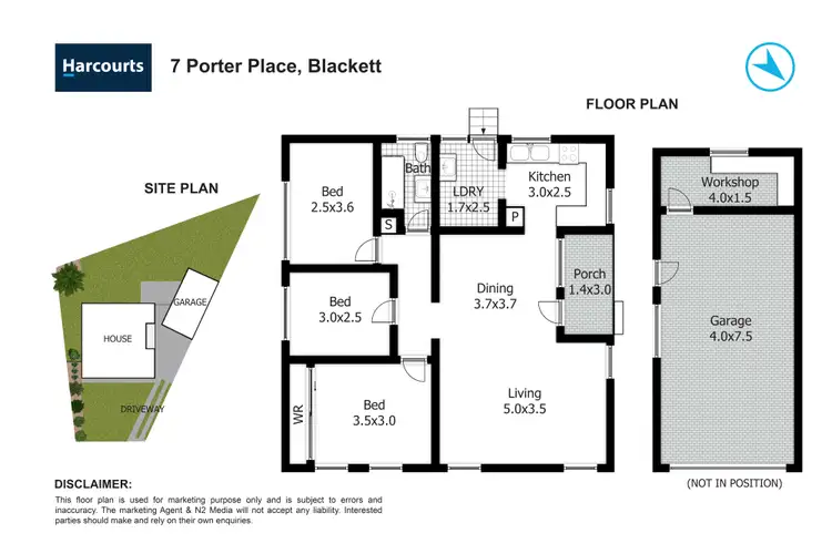 Floorplan of Homely house listing, 7 Porter Place, Blackett NSW 2770