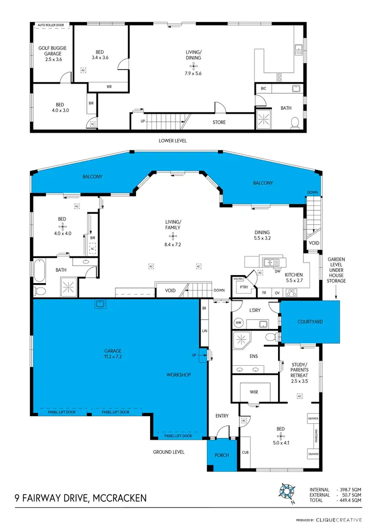 Floorplan of Homely house listing, 9 Fairway Drive, Mccracken SA 5211