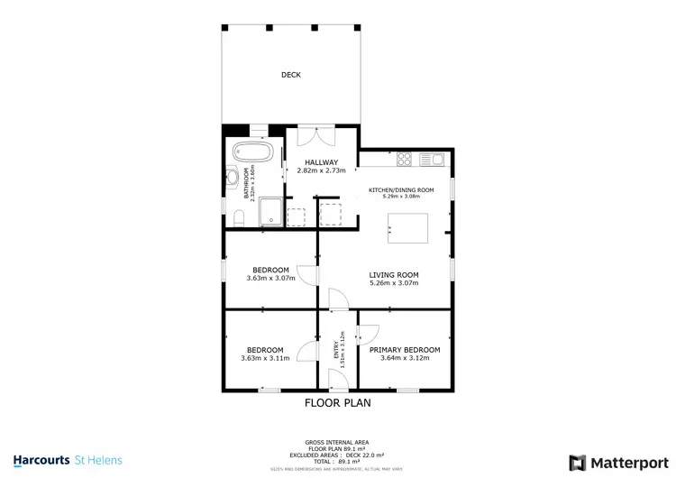 Floorplan of Homely house listing, 3 Tully Street, St Helens TAS 7216