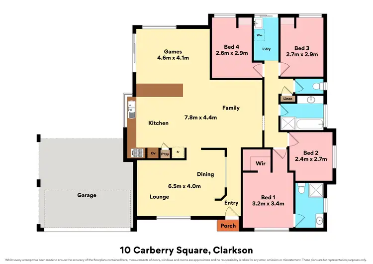 Floorplan of Homely house listing, 10 Carberry Square, Clarkson WA 6030