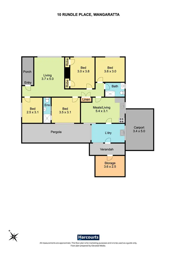 Floorplan of Homely house listing, 10 Rundle Place, Wangaratta VIC 3677