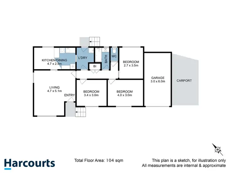 Floorplan of Homely house listing, 72 Binalong Road, Mornington TAS 7018